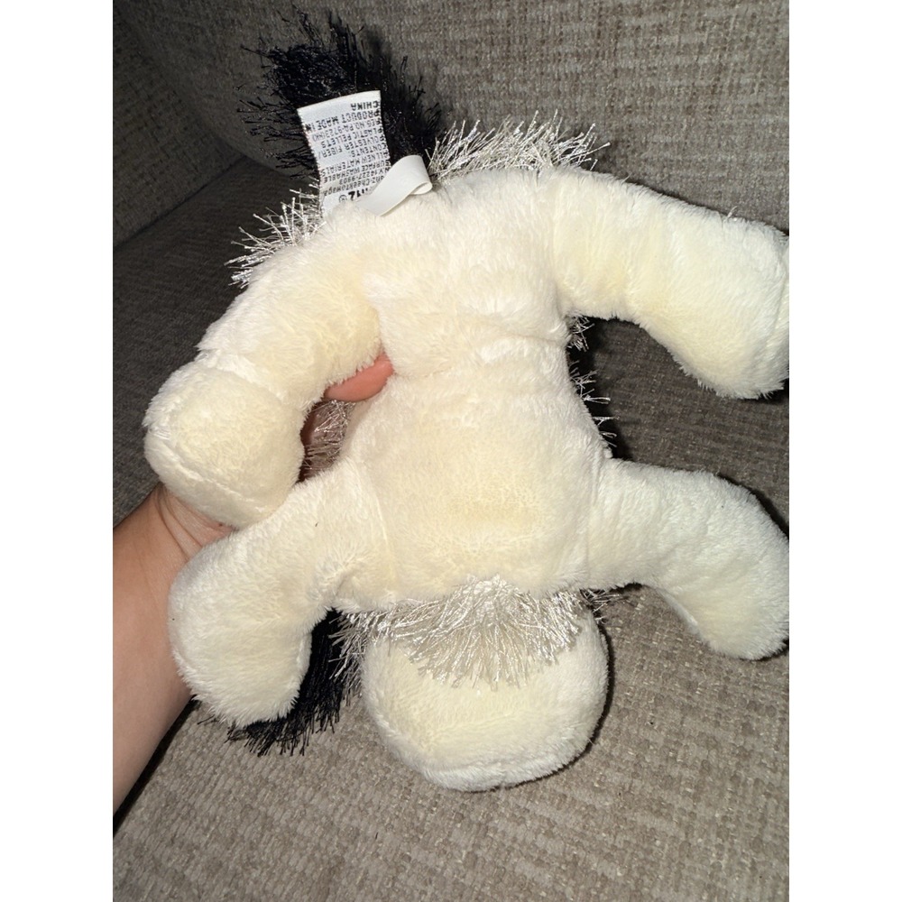 No Code‎ Webkinz Ganz Cheeky Dog Plush Toy Stuffed Animal Black White Shaggy Fur - Picture 6 of 6